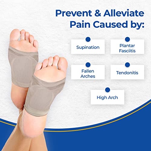 Dr.Foot Dr Foot Spandex Arch Support Sleeve Cushion For Plantar Fasciitis, Foot Pain, Muscle Relaxation, Fallen Arches For Men & Women Free Size With Beige Color -1 Pair - Image 3