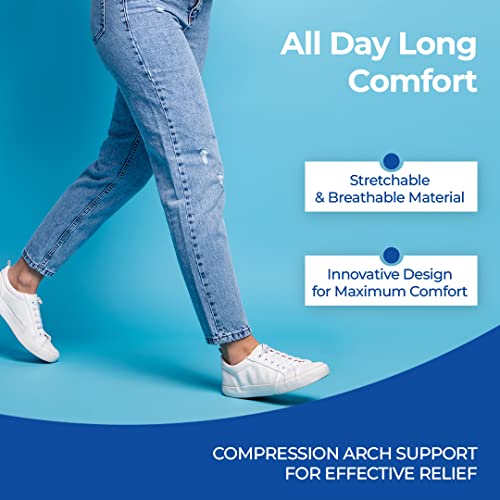 Dr.Foot Dr Foot Spandex Arch Support Sleeve Cushion For Plantar Fasciitis, Foot Pain, Muscle Relaxation, Fallen Arches For Men & Women Free Size With Beige Color -1 Pair - Image 2