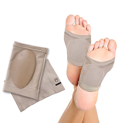 Dr.Foot Dr Foot Spandex Arch Support Sleeve Cushion For Plantar Fasciitis, Foot Pain, Muscle Relaxation, Fallen Arches For Men & Women Free Size With Beige Color -1 Pair - Image 1