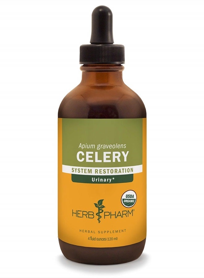 HERB PHARM Certified Organic Celery Seed Liquid Extract for Urinary System Support - 4 Ounce - Image 1