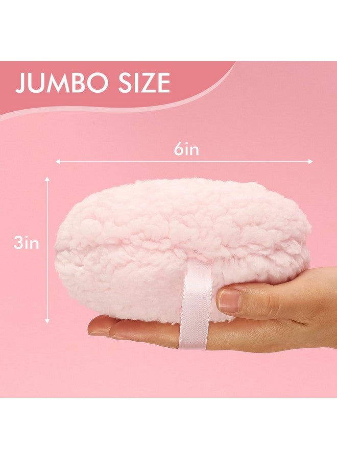 WSYUB Powder Puff,Powder Puffs For Body Powder, Oversize（6’’ X3’’) Body Powder Puffs,Extra-Large Dust Puff - Image 2