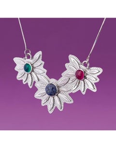 Unique 950 pure silver multi-colored flower necklace - pzsku/ZC72D1267C654CC4EC105Z/45/_/1665834108/3f7a7054-7d67-469b-80b4-fc36a373a8b6