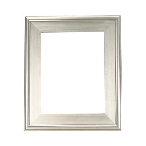 Creative Mark Plein Air Style Frame, Hand Leafed Silver, 9x12-3" Wide Moulding with 1/2" Rabbet Depth, Open Back W/O Glazing, Museum Quality, For Art Panels, Stretched Canvas, Pictures and More - Image 1