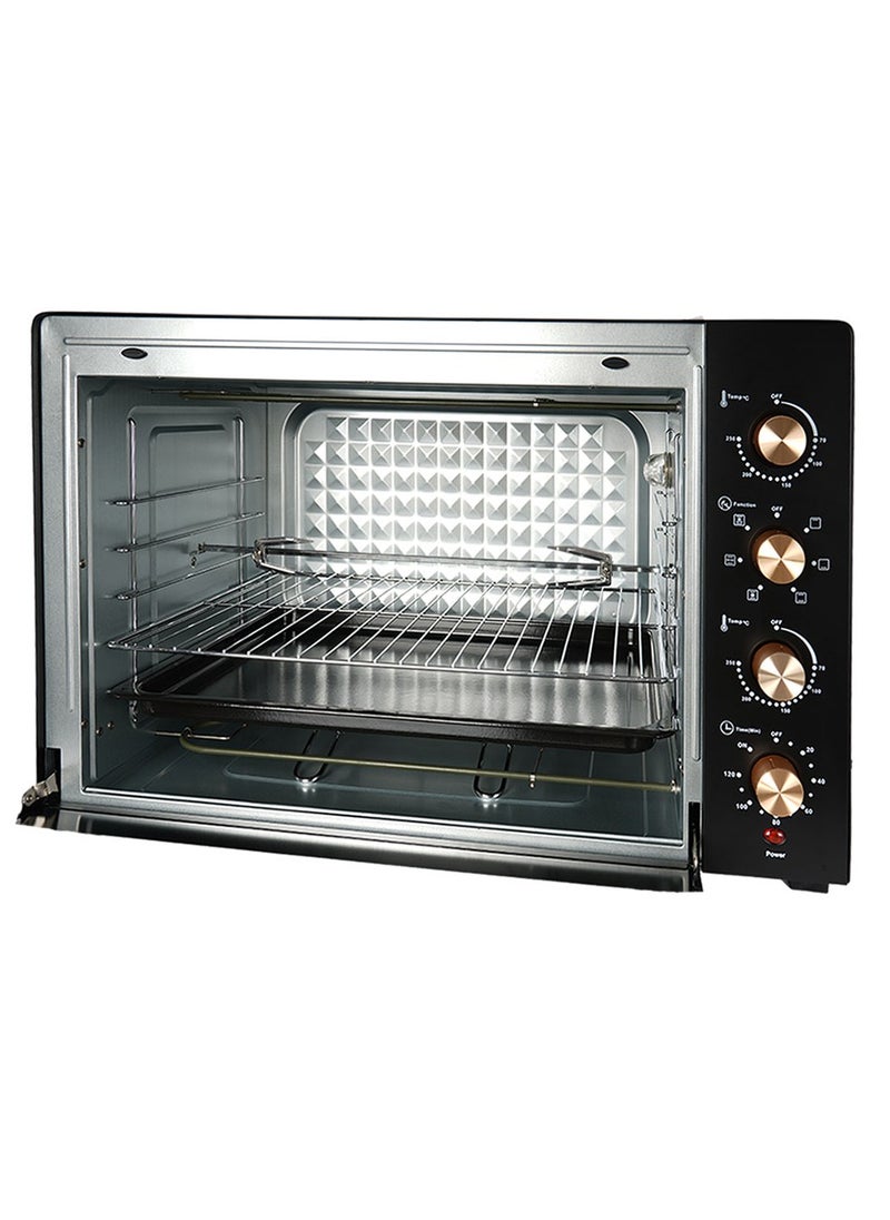 AFRA AFRA Electric Oven Toaster, 100L, 2800w Convection Rotisserie & Oven Lamp, 4 Knobs Tray, Rack, Handle, 7-Functions control, Adjustable Thermostat 70 to 250C, AF-1028OTBK, 2-Year Warranty  - Image 4