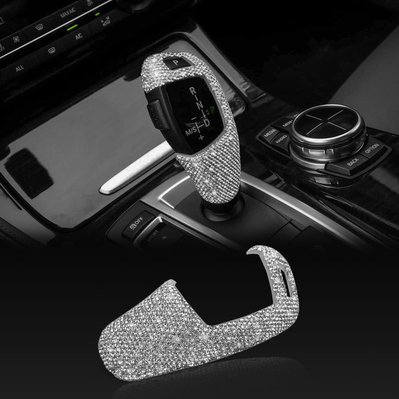 HHLOU Bling Interior Accessories Gear Shift Knob Cover Trim Fit for BMW 1 2 3 4 5 6 Series 3GT 5GT X3 X4 X5 X6 Model B - Image 2
