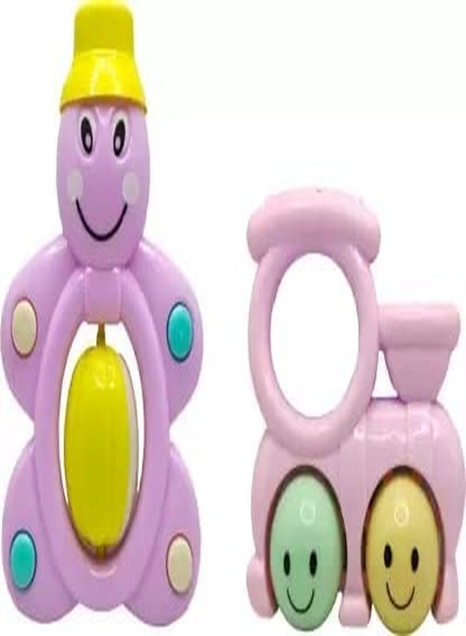 PANCIKAA 6 Pieces Baby Rattle Set Non-Toxic Rattle Bell and Teether Cartoon Toy Educational Toy for Baby Toddlers Newborn Colorful - Mix - Image 5