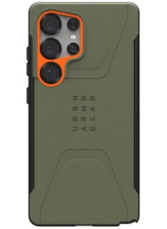 Urban Armor Gear UAG Civilian MagSafe for Samsung Galaxy S25 ULTRA Case Cover [20 Feet Drop tested] - Olive Drab  - Image 5