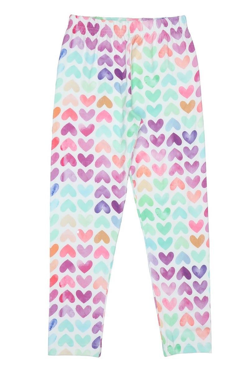 Doodle Premium 100% Cotton Leggings Stretchable Pants for Girls | Printed | Anti Shrink & Fade Resistant | Elasticated Waist | Ankle Length (Age – 11 to 12 Years | Set of 2 | White & Blue) - Image 3