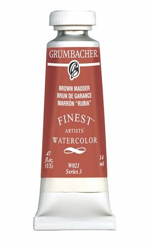 Grumbacher Finest Watercolor Paint 14 ml047 oz Brown Madder - Image 1