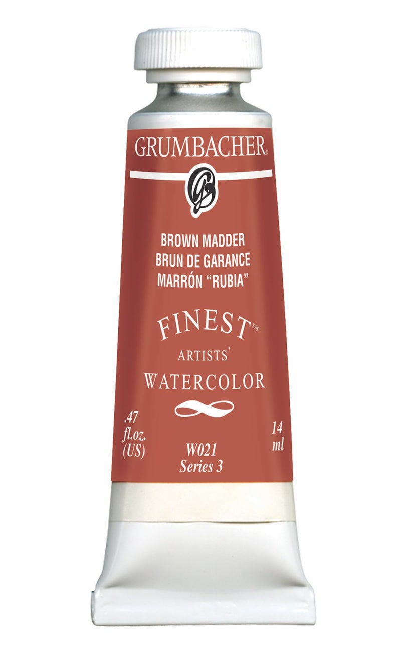 Grumbacher Finest Watercolor Paint 14 ml047 oz Brown Madder - Image 2