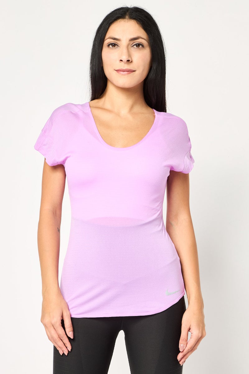 Nike Women Sportswear Fit Cap Sleeve Running Top, Light Purple - Image 1