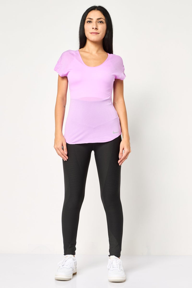 Nike Women Sportswear Fit Cap Sleeve Running Top, Light Purple - Image 4