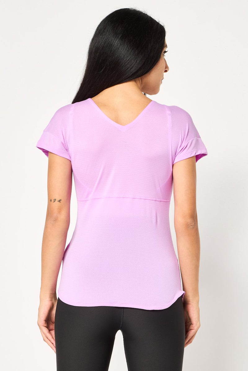 Nike Women Sportswear Fit Cap Sleeve Running Top, Light Purple - Image 2