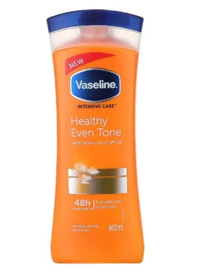 Vaseline intensive care healthy even tone body lotion with vitamin b3 and spf 10 400 ml