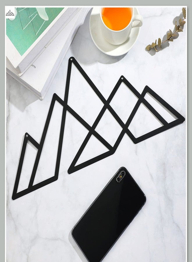 Demissle Mountain Scene Metal Wall Decor Black Rustic Mountain Signs Metal Wall Art Sculptures for Home Cabin Garage Lodge Outdoor Indoor Decor - Image 2