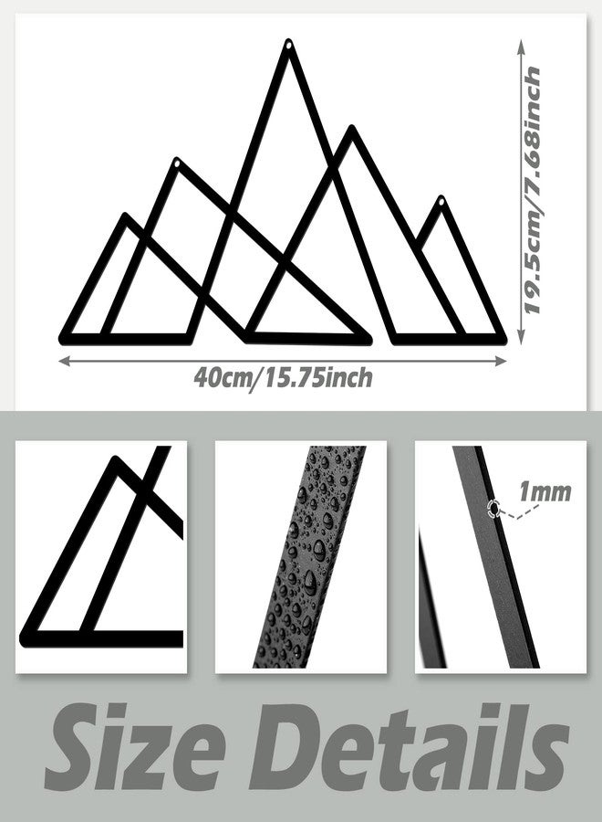 Demissle Mountain Scene Metal Wall Decor Black Rustic Mountain Signs Metal Wall Art Sculptures for Home Cabin Garage Lodge Outdoor Indoor Decor - Image 4