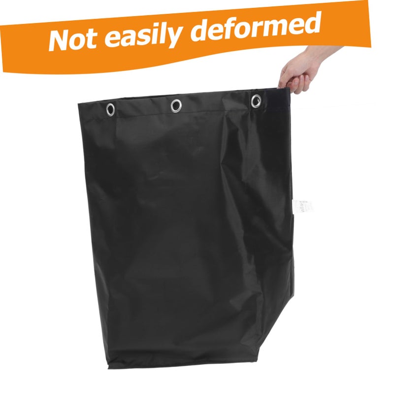 Heavy Duty Canvas Cleaning Cart Bag Replacement With Hooks Large Capacity - Image 4