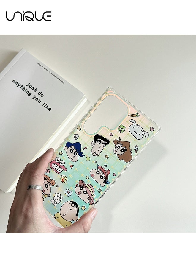 Unique Compatible for Samsung Galaxy S25 Ultra Case - Crayon Shin-chan Pattern Phone Case - Anime Character Phone Case - IMD Material Phone Case - Slim Shockproof Phone Case - Image 2