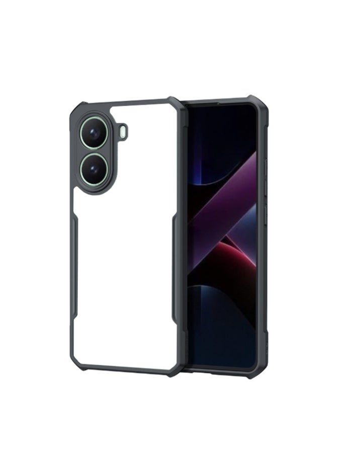 Generic for Xiaomi POCO X7 Pro 5G Case, Ultra Thin Lightweight, Soft TPU Bumper, Acrylic Clear Back Cover Xiaomi POCO X7 Pro 5G, Black  - Image 1