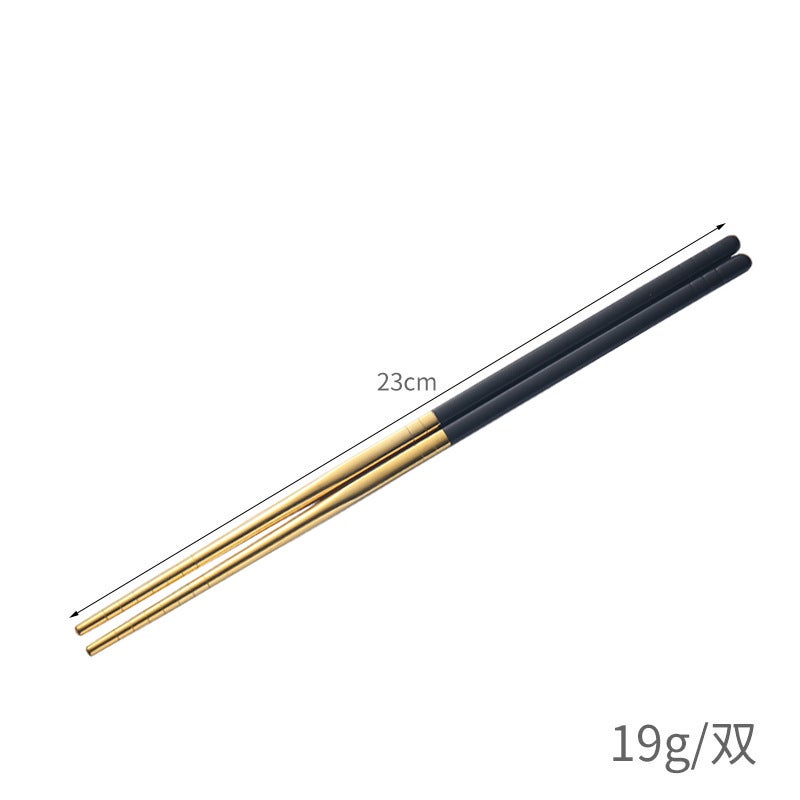 304 stainless steel chopsticks insulated Chinese household chopsticks can be high temperature disinfection children's chopsticks manufacturers wholesale can add logo 23cm [304 material] (Platinum) cloth wheel light - Image 4