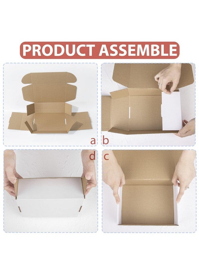 MBC MAT BOARD CENTER Mat Board Center, 9X6X3 Shipping White Boxes, Small Corrugated Cardboard Box, Small Business Mailer, Gifts Mailing, Packing Carton, 26 Pack - Image 4