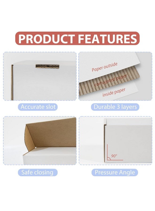 MBC MAT BOARD CENTER Mat Board Center, 9X6X3 Shipping White Boxes, Small Corrugated Cardboard Box, Small Business Mailer, Gifts Mailing, Packing Carton, 26 Pack - Image 3