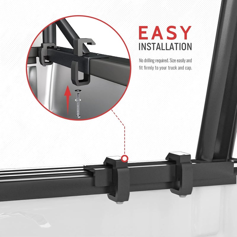 AA-Racks P-AC-08 Truck Cap/Camper Shell Mounting Clamp Set of 4 - Black - Image 5