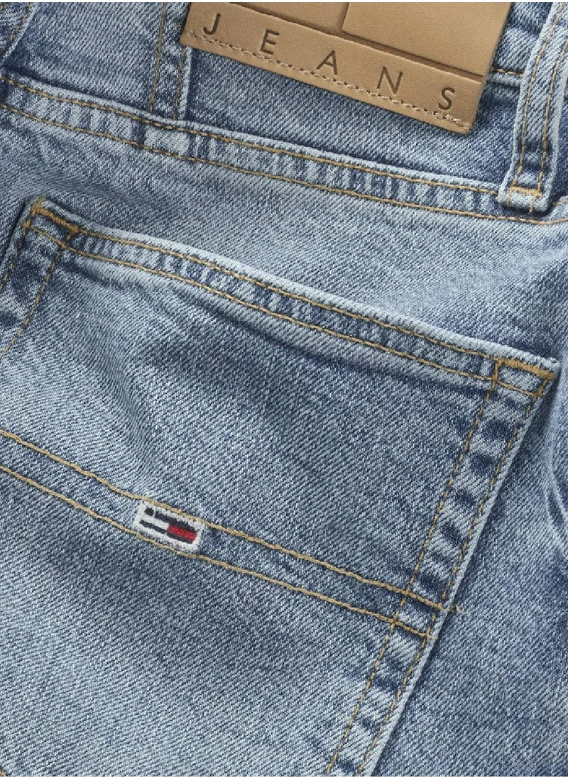 TOMMY JEANS Women's Mom Jeans - Cotton, Blue