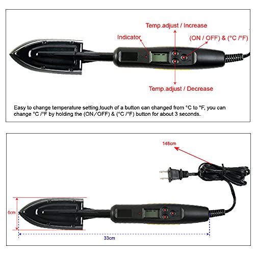 O'SKOOL Edge Banding Iron 100–200°C with Digital Display, Adjustable Heat Sealing Tool for Veneer & Tacking, °C/°F Switchable 110V - Image 4