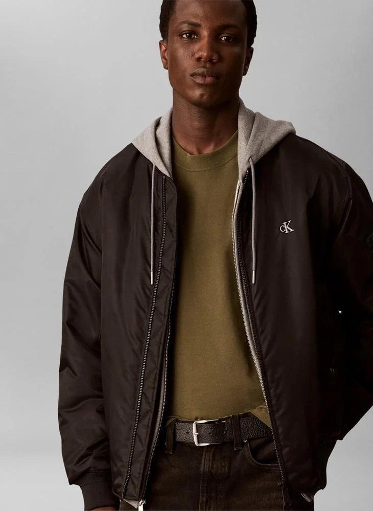 Calvin Klein Jeans  Monogram Logo Terry Crew Neck Sweatshirt for Men | Best Price UAE