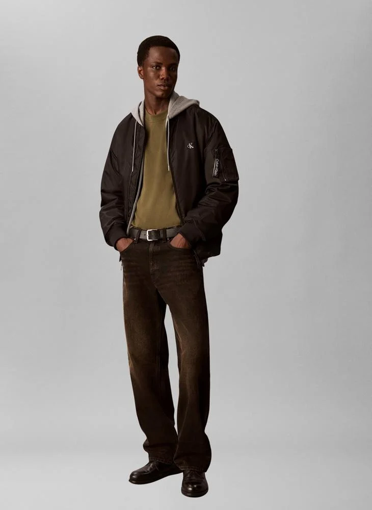 Calvin Klein Jeans  Monogram Logo Terry Crew Neck Sweatshirt for Men | Best Price UAE
