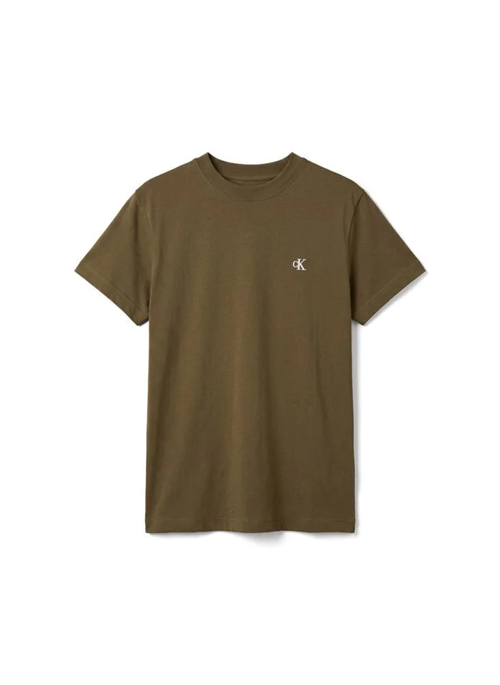 Calvin Klein Jeans  Monogram Logo Terry Crew Neck Sweatshirt for Men | Best Price UAE