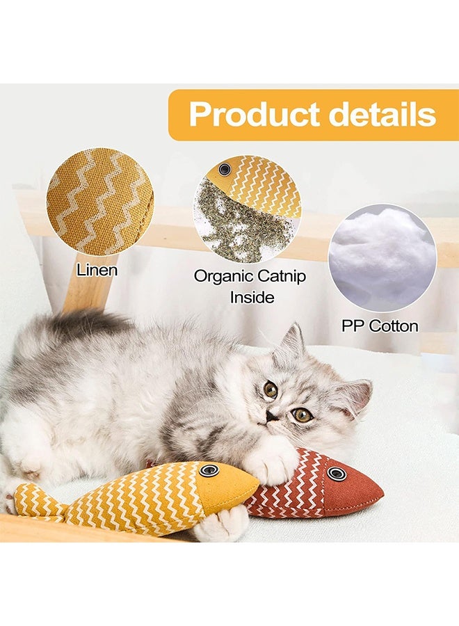 3 Pack Catnip Toy Fish Cat Toy Cat Chew Toy Bite Resistant Catnip Toys for Cats Catnip Cat Toys Cat Teething Chew Toy - Image 3