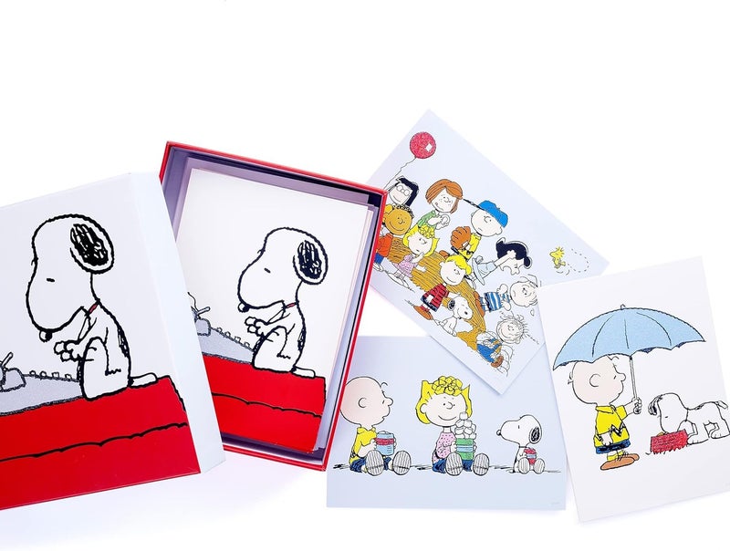 Graphique The Peanutsâ„¢ Gang Greeting Cards | 20 Pack | All Occasion Blank Note Cards with Envelopes | 4 Assorted Designs with Glitter Accents | Boxed Set for Personalized Notes | 4.25" x 6" - Image 2
