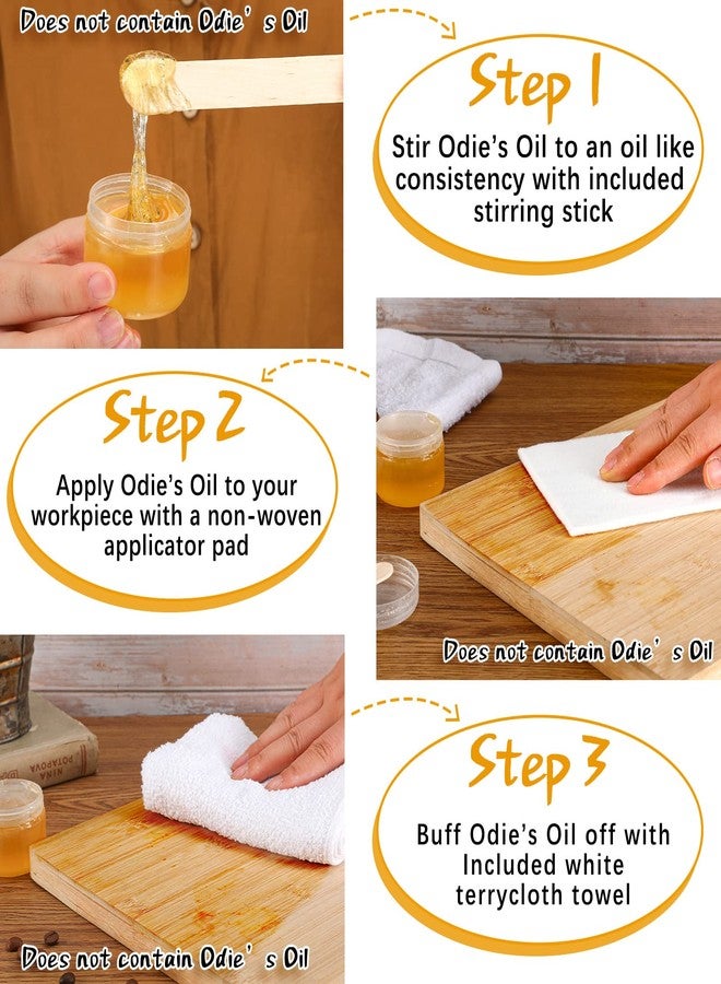 Oudain 27 Pieces Wood Wax Applicator, Includes 15 White Non-Woven Pads 2 Terry Cloth Buffing Towels and 10 Stirring Sticks for Polishing Cutting Board and Multi Purpose Use in Home - Image 5