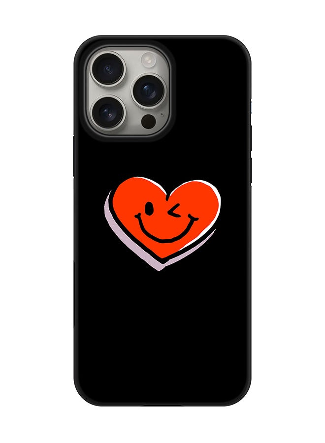 Stylizedd Tough Pro Magnetic Case for iPhone 16 Pro Max, Dual Layer hybrid PC + TPU Mobile Cover Matte - Winking Heart - Image 1