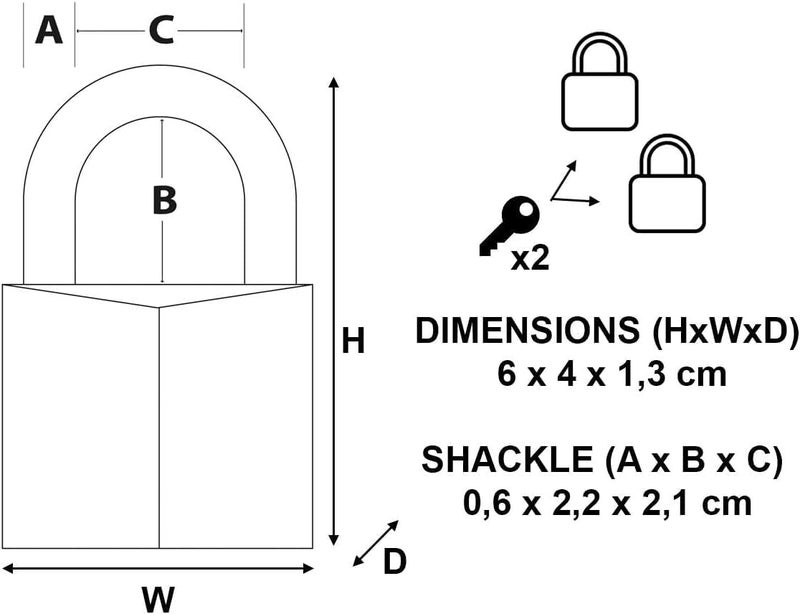 MasterLock 140D Solid Brass Padlock with Key, 1 Pack - Image 3