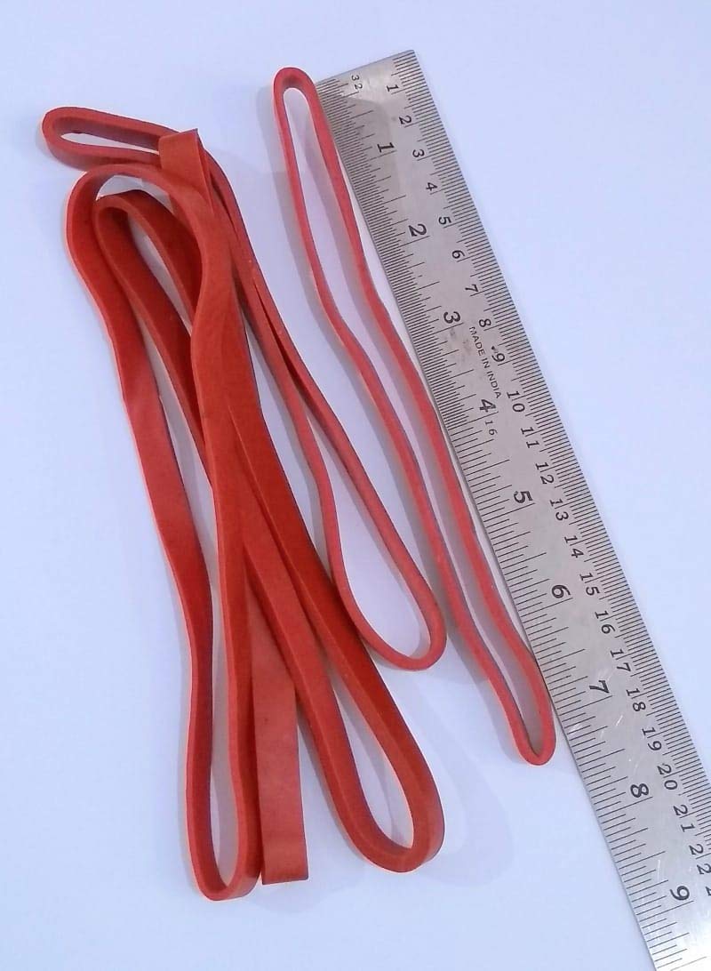 IMPRINT Wide Natural Rubberbands Red Color, Extra long 7.5 inches Diameter, Big, Large, Heavy Duty, Package inclues 10 Rubberbands - Image 5