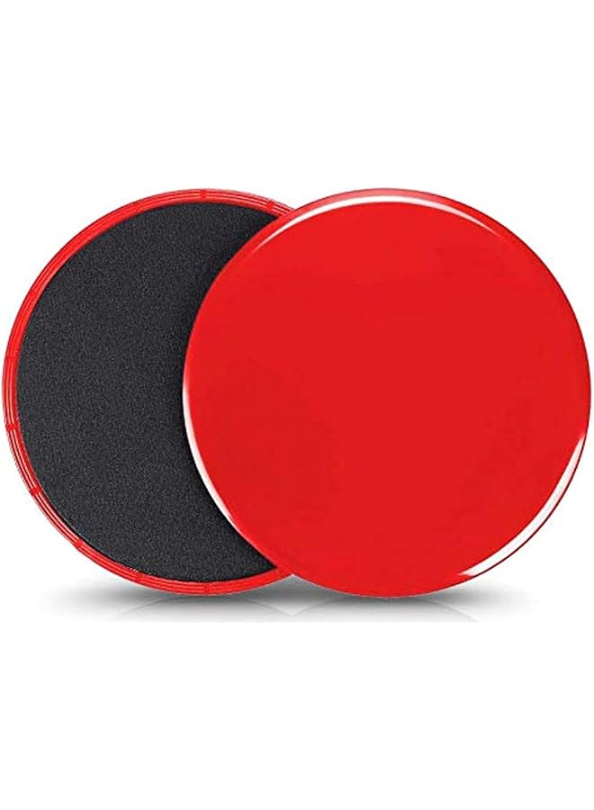 VIQILANY Set Of 2 Core Exercise Sliders Dual Sided Gliding Discs Trainer Fitness Equipment For Abdominal Total Body Workouts Crossfit Gym Home Travel Red