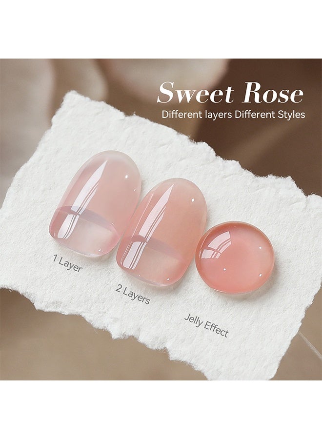 Born Pretty Color Nail Gel, Gel Nail Polish, UV & LED Soak Off, Nude Pink Gel Nail Polish, Sheer Jelly Formula Long-Lasting 14 Days Wear Nail Lacquer for Home & Salon Use 15ml - Image 5