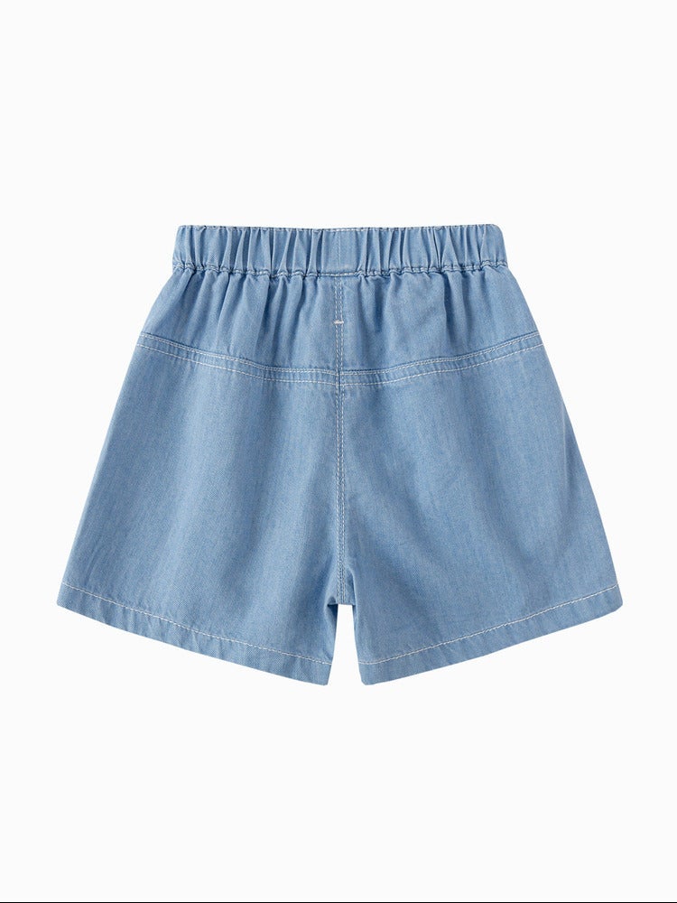 Balabala Boys' Denim Shorts With Fish Emblem - Image 2