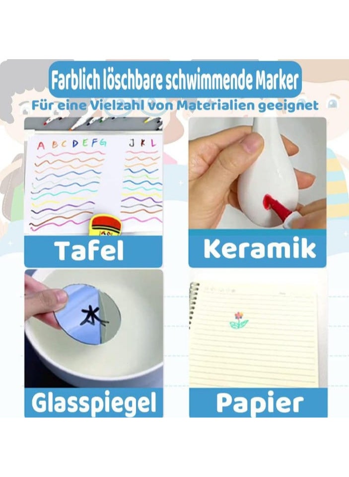 A set of 12 whiteboard markers, magical water-based drawing and coloring pens, magic drawing pens, whiteboard markers, water-drawing markers, eco-friendly coloring pens for teaching drawing. - Image 3