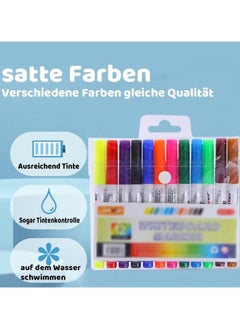 Generic A set of 12 whiteboard markers, magical water-based drawing and coloring pens, magic drawing pens, whiteboard markers, water-drawing markers, eco-friendly coloring pens for teaching drawing.  - Image 4