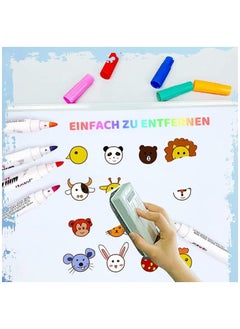 Generic A set of 12 whiteboard markers, magical water-based drawing and coloring pens, magic drawing pens, whiteboard markers, water-drawing markers, eco-friendly coloring pens for teaching drawing.  - Image 5