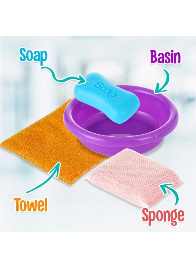 MAGIC VAULT 22 PCS Kids Cleaning Set – Pretend Play Housekeeping Kit with Broom, Mop, Dustpan & Toy Cart, Montessori Cleaning Toys for Toddlers & Kids (3+) - Image 4