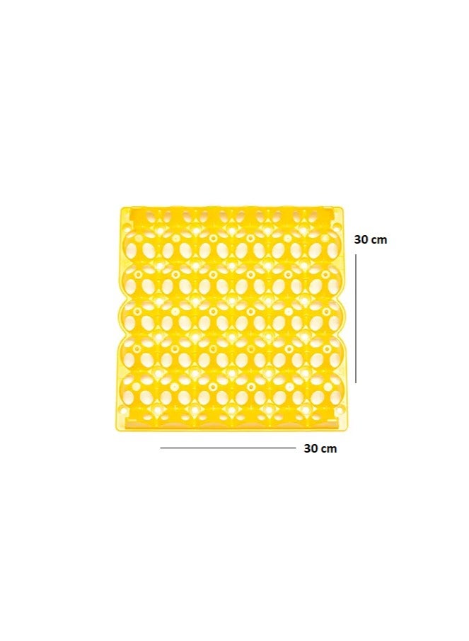 ريفر صينية بلاستيكية من ريفر لحامل البيض للدجاج، تحتوي على 30 بيضة، الأبعاد 30x30، لون أصفر، 25 قطعة. (صُنعت في إيطاليا) - Image 2