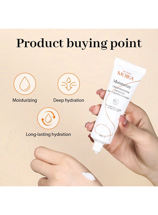 MOIKA Moisturize Repairing Protective Cream - Day and Night Cream Soothe Dryness Lifting Firming Fine Lines Nourish Calming Cream 40ml - Image 5