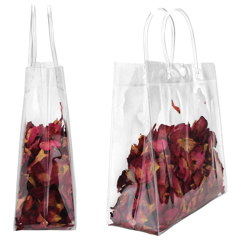Badenbach 16 Pcs Large Clear Gift Bags With Handle 11.82 "" X 11.82 "" X 3.94 ""  Plastic Gift Bags Clear Party Favors Bag Reusable Clear Tote Bags For Boutique Wedding Birthday Baby Shower Mother 'S Day - Image 5