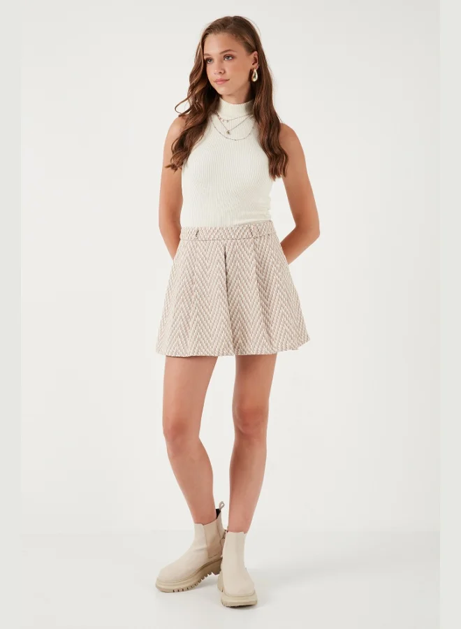 ليلا ليلى تنورة شورت قطنية شتوية بنقوش للنساء ٦١١٠٠٤٦