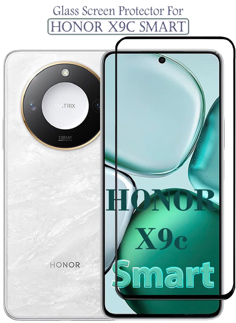 Generic - Honor X9c Smart Screen Protector | Tempered Glass Compatible with Honor X9c Smart | Screen Protector Full HD Quality Tempered Glass Anti-Scratch Edge to Edge Coverage with Easy Installation Kit - Black - Image 1